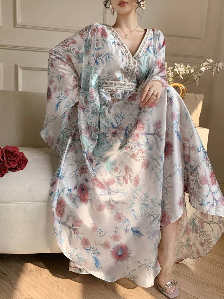 Women's Flowy Loose Floral Print Dress Sundress Boho