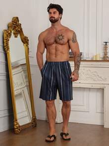 DAZY Men's Black Short Pajama Bottoms, Summer - Black - View 5