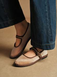 Rosivie Women's Buckle Design Casual Everyday Commute Versatile Flat Loafers - Brown - View 6