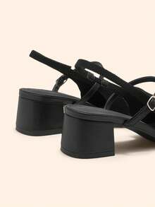 CUCCOO BASICS Women's Fashionable Versatile Minimalist Backless Pumps Spring Shoes - Vintage Black - View 10