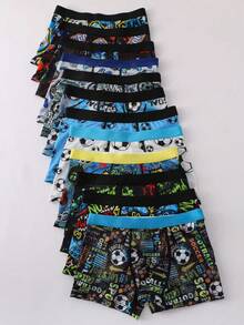 7件套男童休闲酷炫涂鸦印花平角内裤 - 彩色 - 查看 4