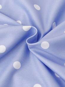 2pcs/Set Toddler Girls' Cap Sleeve Dress With Cute Ballet Dancer & Heart Print, Casual Ruffle Sleeve Long Nightgown, Spring/Summer Home Outfit - Blue - View 8