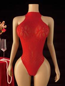 ChaseTheNight 1 bộ bodysuit gợi cảm dành cho nữ, thích hợp cho Ngày Valentine. - Đỏ - Xem 6
