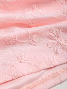 Sweetra Áo kiểu nữ màu hồng lãng mạn bằng vải chiffon, cổ yếm, hở lưng, mềm mại và thoáng mát, thích hợp cho mùa hè đi biển. - Hồng - Xem 4