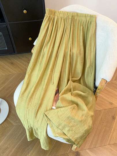 GlowEve CURVE 大码纯色抽绳腰褶皱宽松裤