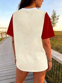 EMERY ROSE Women's Vintage Fish Sardines Art Print T-Shirt,Nature Lover Tee, Coastal Vibes Top, Outdoorsman Apparel, Ocean Graphic Tee - White - View 2