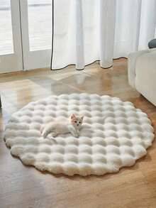 Thảm ngủ mùa đông ấm áp, mềm mại, dày dặn cho thú cưng (mèo và chó), đệm ngủ êm ái, thảm trải sàn nhà, phụ kiện tiện nghi cho thú cưng. - trắng - Xem 18