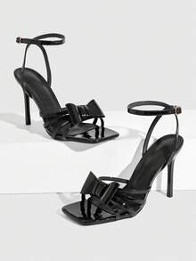 CUCCOO SZL Women Heeled Sandals Spring Shoes Summer - Mirror black - View 3