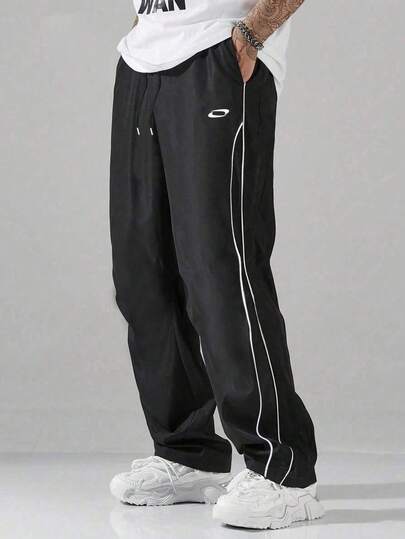 Sport MetroGents 男士撞色条纹印花运动裤