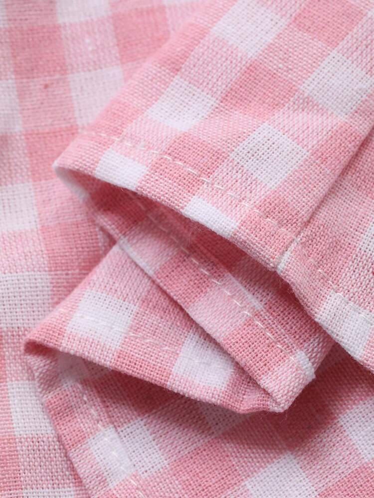 Baby Girl Plaid Korean Style Long Sleeve Casual Shirt