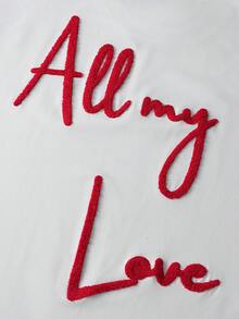 PAVTROS 男士休闲字母植绒印花圆领短袖T恤，夏季 - 白色 - 查看 4