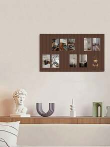 1PC Vertical Rectangle Large Fabric Frame Felt Cork Combo Board No Drill Mounting Removable Photo Wall Bulletin Memo Board Decor For Home Office Classroom Dorm Living Room Study Back To School Supplies Wall Storage Display Organizer Modern Multi Functional - Multicolor - View 13