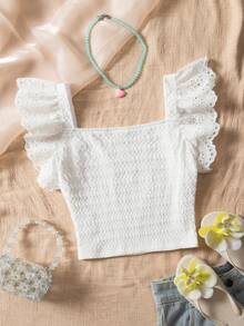 Summer Outfits Summer Tops Summer Outfits Tween Girls' Embroidered & Printed Casual Everyday  Squishy T-Shirt  Squishy - White - View 2