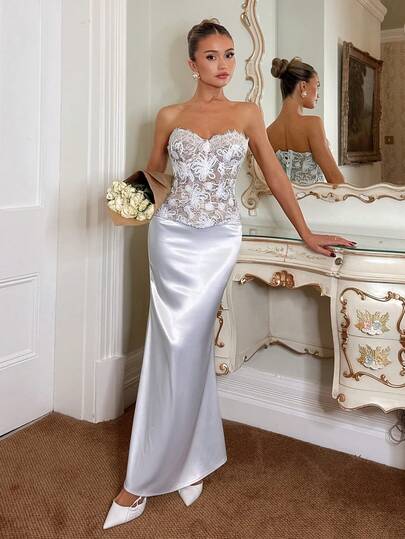 Glamine Charm Top de camisola de encaje elegante para mujer