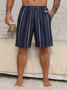 DAZY Men's Black Short Pajama Bottoms, Summer - Black - View 6