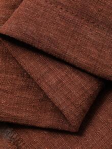 DAZY Bộ áo liền quần nữ thanh lịch màu trơn có bèo nhún ở gấu, thích hợp cho mùa hè. - Màu Cam cháy - Xem 7