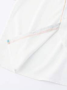 EGENSIO Men's Summer Casual Vacation & Commute Contrast Geo Binding Short Sleeve Shirt - Apricot - View 7