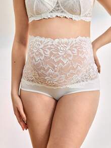 Ropa interior de maternidad elegante, de encaje, cómoda y de moda - Blanco - Ver 3