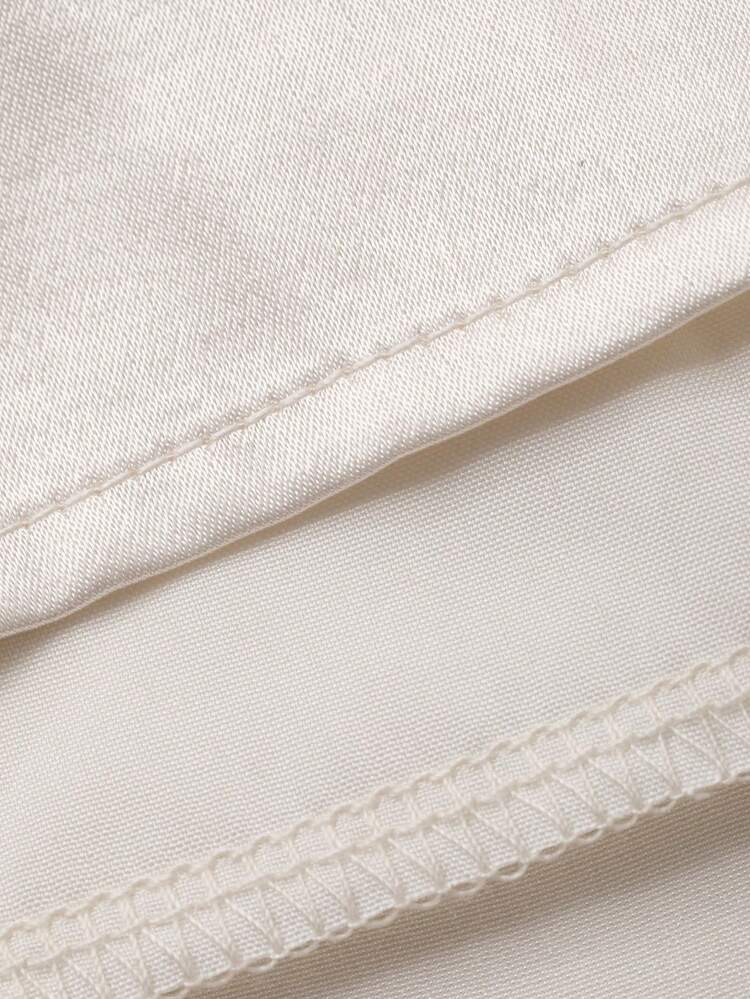 Women's Elegant Lace Patchwork Belted Loose Dress With Headscarf, 2 Pieces Set, Spring/Summer