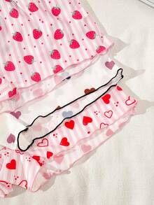 3条/套 甜心草莓印花女童内裤 - 彩色 - 查看 5