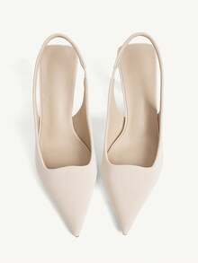 CUCCOO CHICEST Women Shoes Chinese Retro Pointed Kitten Heel Middle Heel Elegant Simple And Elegant Commuter Women High Heel Shoes Workplace Dating Formal Settings - Apricot - View 9