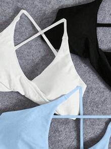 Easithlete Áo ngực thể thao yoga không đường may, thiết kế xoắn phía trước, đa năng cho thể thao và mặc hàng ngày. - Nhiều màu - Xem 3