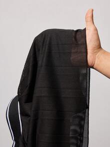 CourtClass 女士夏季休闲运动风撞色包边褶裥下摆网球裙 - 黑色 - 查看 8