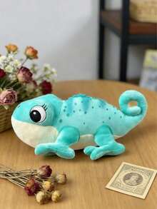 POKOJA LAND Juguete de peluche realista de camaleón, apariencia de camaleón simulada, opciones de color verde, azul y naranja, tela suave, almohada decorativa para el hogar, es un regalo de cumpleaños y sorpresa para Halloween, Pascua, Acción de Gracias, Día del Niño y otros días festivos - Multicolor - Ver 10