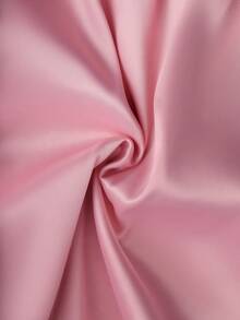 Franclia Casual Pink Plus Size Straight Leg Mini Shorts With Satin Finish And Zipper - Pink - View 5