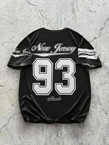 EVRINFINITE 男士黑色数码印花 T 恤和星星图案，休闲涤纶圆领 T 恤，可机洗 - 彩色 - 查看 2