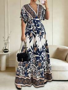 Ceyna 大码女式法式休闲碎花V领短袖连衣裙 优雅碎花连衣裙 波西米亚风连衣裙 女士度假装 女士度假连衣裙 优雅夏季连衣裙 长款度假连衣裙 女士夏季连衣裙 波西米亚风长款连衣裙 女士碎花长款连衣裙 女士春季穿搭 女士婚礼宾客装扮 女士长款休闲连衣裙 - 彩色 - 查看 4