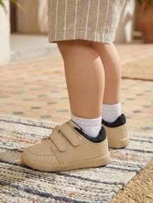 Cozy Pixies Giày thể thao kaki thời trang đơn giản, năng động cho bé trai, phù hợp cho các hoạt động ngoài trời hàng ngày, du lịch và đi học, giày mẫu giáo dùng được cả bốn mùa. - Màu Khaki - Xem 2