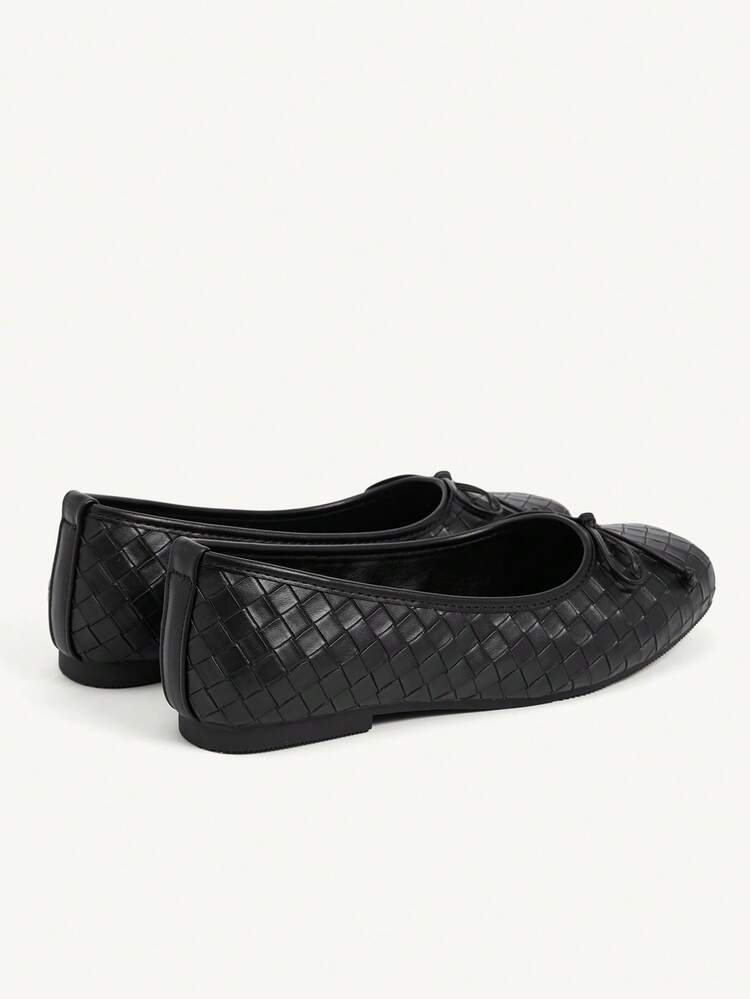 CUCCOO CHICEST Women's Flat Shoes, Cute Bow PU Material, Slip-On Square Toe Black Ballet Flats, Mary Jane Black Flats, Elegant Women's Flats, Professional Work Shoes, Light, Comfortable And Versatile, Casual, Suitable For Daily Commuting/Christmas Thanksgiving/Prom Party/Outerwear Women's Shoes Wedding Shoes Spring Shoes Bride Shoes