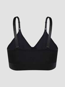 Moonlight&Mama Áo ngực cho bà bầu và cho con bú kiểu dáng tối giản, màu trơn, cài phía trước, thoải mái, giá cả phải chăng, chất lượng cao, bán theo gói, cỡ lớn. - màu đen - Xem 2