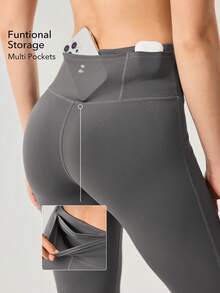 OutZeal Women Sports Pants Daily Casual Quick Drying Tummy Control Flared Bottoms - Grey - View 3