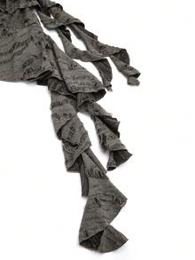 Calvaya Fashionable Casual Vacation French Retro Elegant Asymmetrical Hem Ruffle Texture Camisole Ruffle Top Asymmetrical Tops For Women Ruffle Tops Women - Grey - View 6