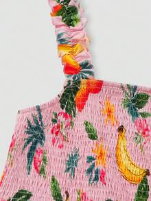 Franclia Đầm maxi dáng chữ A, dây mảnh, có thể điều chỉnh vòng ngực, in hoa, viền bèo nhún, dành cho nữ, cỡ lớn. - Nhiều màu - Xem 6