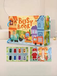 MINKOJA Children's Quiet Book, Interactive Education And Learning Sticker Book, Two Choices Of Small Animals And Traffic Letters, Early Development Of Letters And Vocabulary, Sturdy Paper, Reusable Interesting Shapes, Early Education Educational Toys, Educational Birthday Gifts Suitable For Children Party Favor - Multicolor - View 10