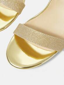 CUCCOO HITCHD Women Heeled Sandals Valentine's Day Elegant Shoes - Gold - View 9