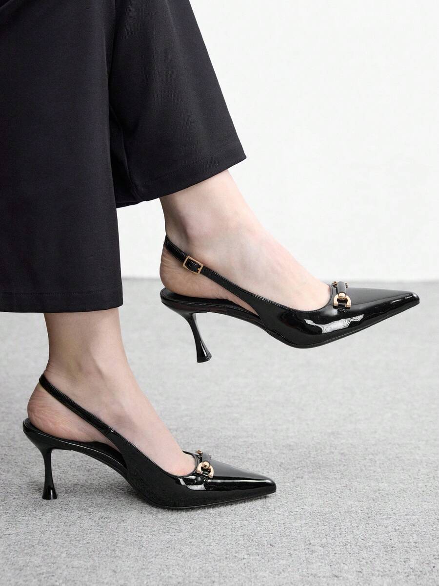 CUCCOO BIZCHIC Women Heeled Sandals Spring Shoes Summer - Black - View 1