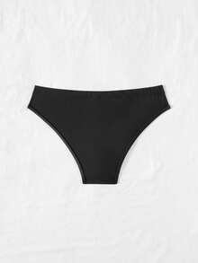 Manfinity Swimmode Bañador de triángulo hueco para hombre para vacaciones de verano, playa y piscina - Negro - Ver 2