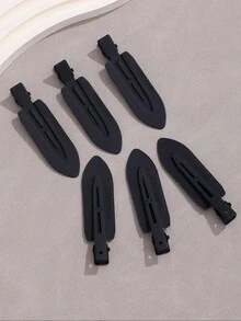 金属刘海发夹 U 型夹 化妆夹 6 件套，美发工具，美发产品及配件，适用于美发沙龙、美容院、旅行必备、返校季、旅行度假必备、女士发饰 - 黑色 - 查看 4