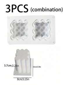 Molde de silicona con forma de corazón para velas, jabón y yeso, molde de manualidades DIY para hacer regalos para el Día de San Valentín y el Día de la Madre - Multicolor - Ver 12