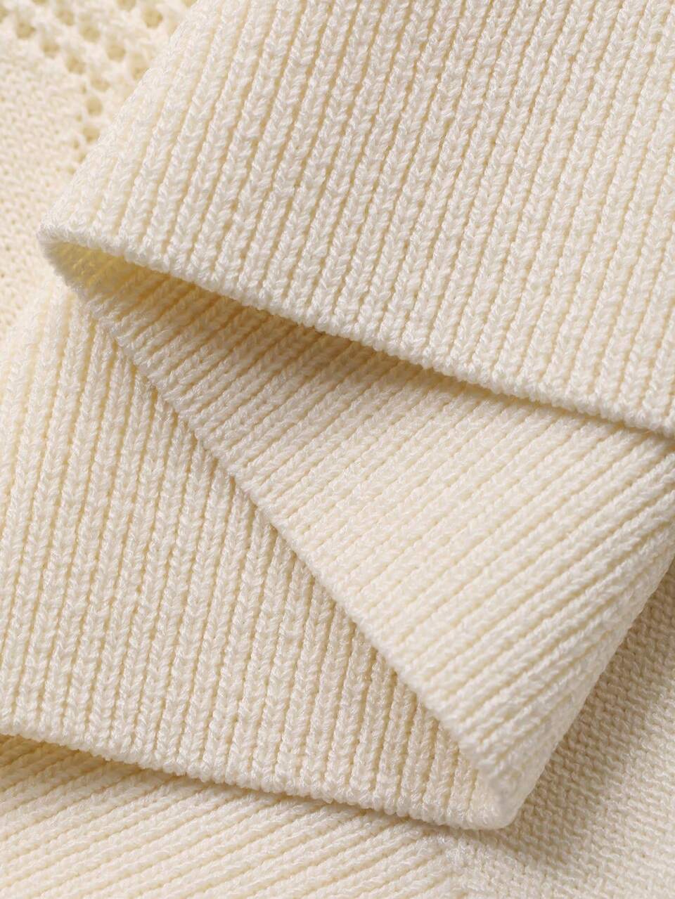 Men's White Textured Polo Neck Knit Top, Summer