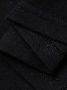 DAZY Women's Round Neck Short Sleeve Loose Long Casual Dress - Black - View 7