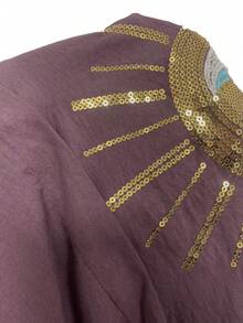 Vaclyn Women's Loose Fit Floral Print Front Button Long Midi Dress, Summer - Purple - View 8