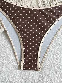 Swim Mod Bộ đồ bơi hai mảnh chấm bi dành cho nữ, kiểu dây mảnh, hở lưng, thích hợp cho kỳ nghỉ hè hoặc đi biển. - Nhiều màu - Xem 3