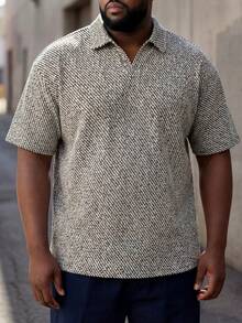 ResortEase Áo thun polo sọc thường ngày dành cho nam cỡ lớn trưởng thành - Nhiều màu - Xem 3