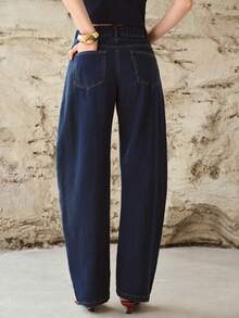 MOTF PREMIUM Quần jean nữ denim dáng ôm, thời trang đường phố sành điệu. - Rửa trung bình - Xem 6