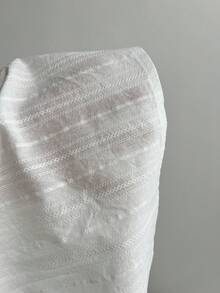 Elamini Áo kiểu nữ tay ngắn cổ vuông thêu họa tiết, thoải mái, thích hợp cho kỳ nghỉ biển, hẹn hò, đa năng. - trắng - Xem 8